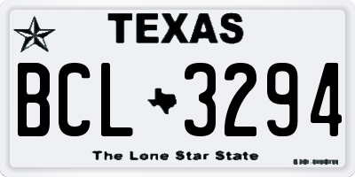 TX license plate BCL3294