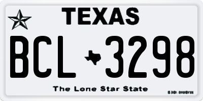 TX license plate BCL3298