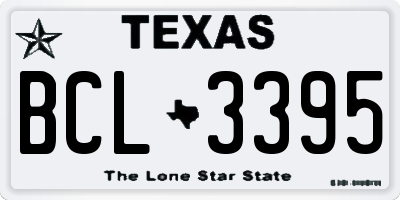TX license plate BCL3395