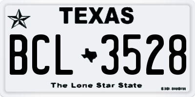 TX license plate BCL3528