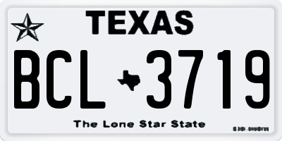 TX license plate BCL3719