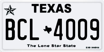 TX license plate BCL4009