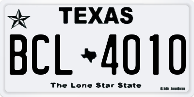 TX license plate BCL4010