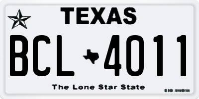 TX license plate BCL4011