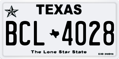 TX license plate BCL4028