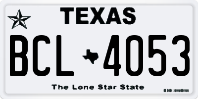 TX license plate BCL4053