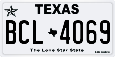 TX license plate BCL4069