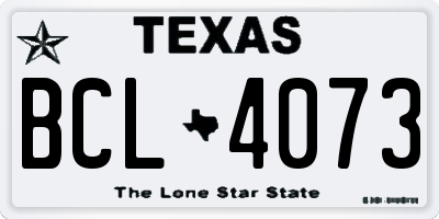 TX license plate BCL4073