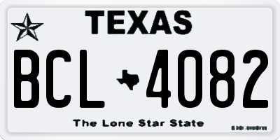TX license plate BCL4082