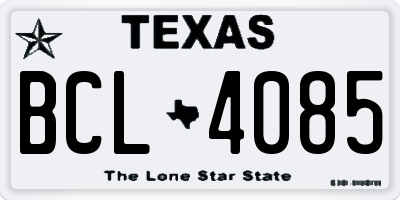 TX license plate BCL4085