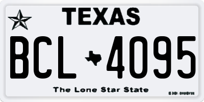 TX license plate BCL4095