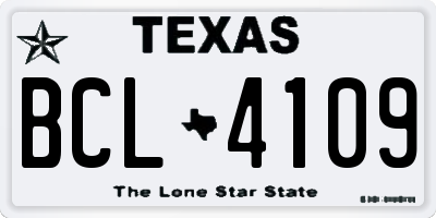 TX license plate BCL4109