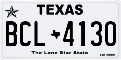 TX license plate BCL4130