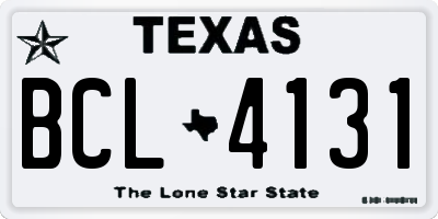 TX license plate BCL4131