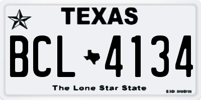 TX license plate BCL4134