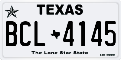 TX license plate BCL4145