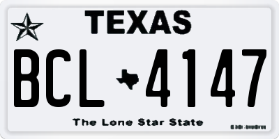 TX license plate BCL4147