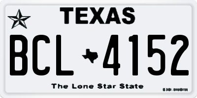 TX license plate BCL4152