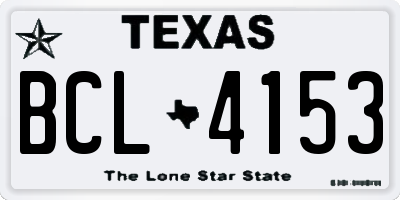 TX license plate BCL4153