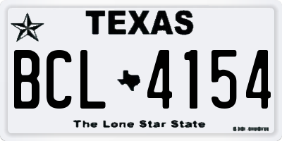 TX license plate BCL4154