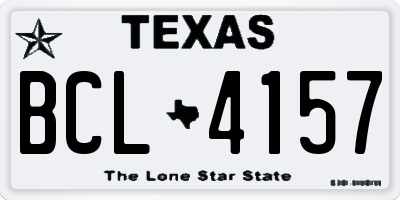 TX license plate BCL4157