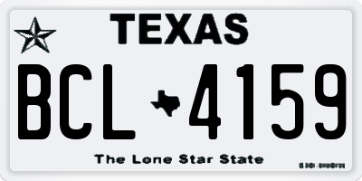 TX license plate BCL4159