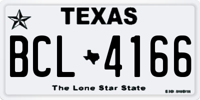 TX license plate BCL4166