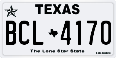 TX license plate BCL4170