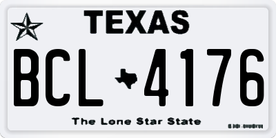 TX license plate BCL4176