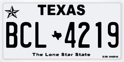 TX license plate BCL4219