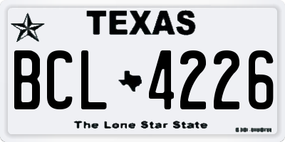 TX license plate BCL4226