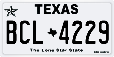 TX license plate BCL4229