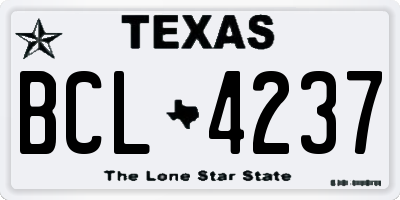 TX license plate BCL4237