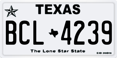 TX license plate BCL4239