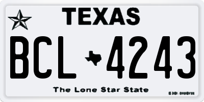 TX license plate BCL4243
