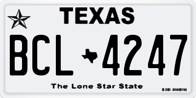 TX license plate BCL4247