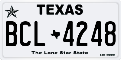 TX license plate BCL4248