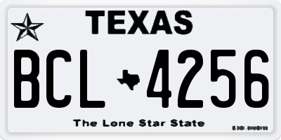 TX license plate BCL4256