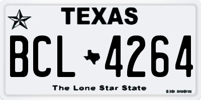 TX license plate BCL4264