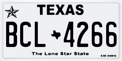 TX license plate BCL4266
