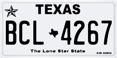 TX license plate BCL4267