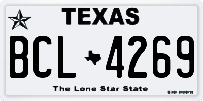 TX license plate BCL4269
