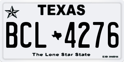 TX license plate BCL4276