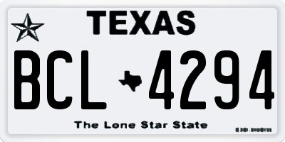 TX license plate BCL4294