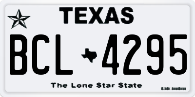 TX license plate BCL4295