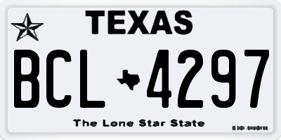 TX license plate BCL4297