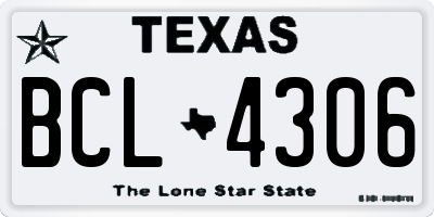TX license plate BCL4306