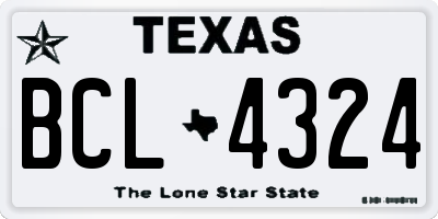 TX license plate BCL4324