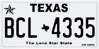 TX license plate BCL4335
