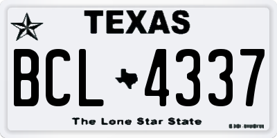 TX license plate BCL4337